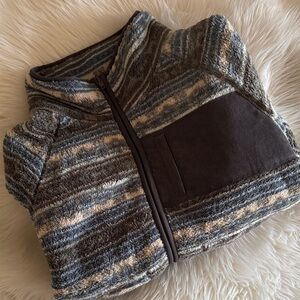 Striped Fleece Jacket M